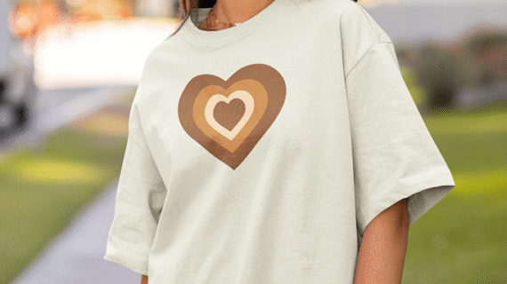 Hearts Oversized Classic T-Shirt