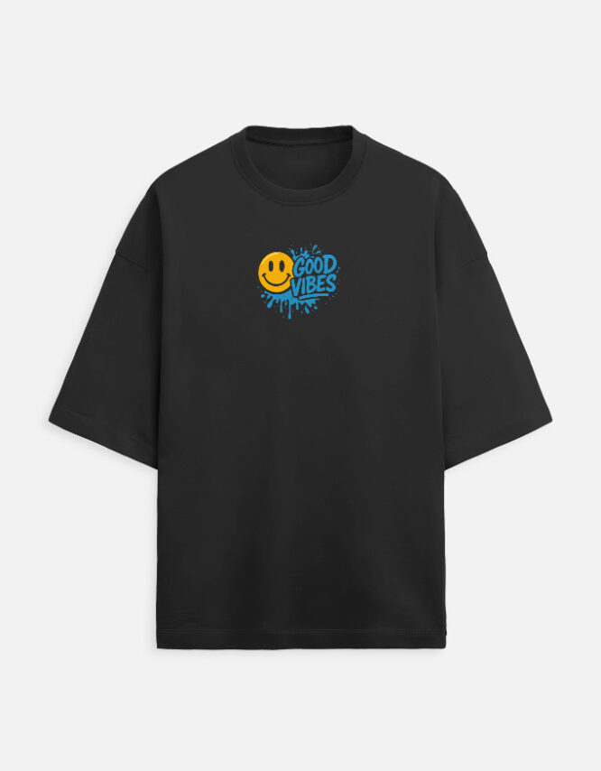 Good Vibes -  Terry Oversized Tee - Image 2