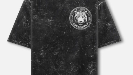 Wild Life- Acid Washed Oversized Tee