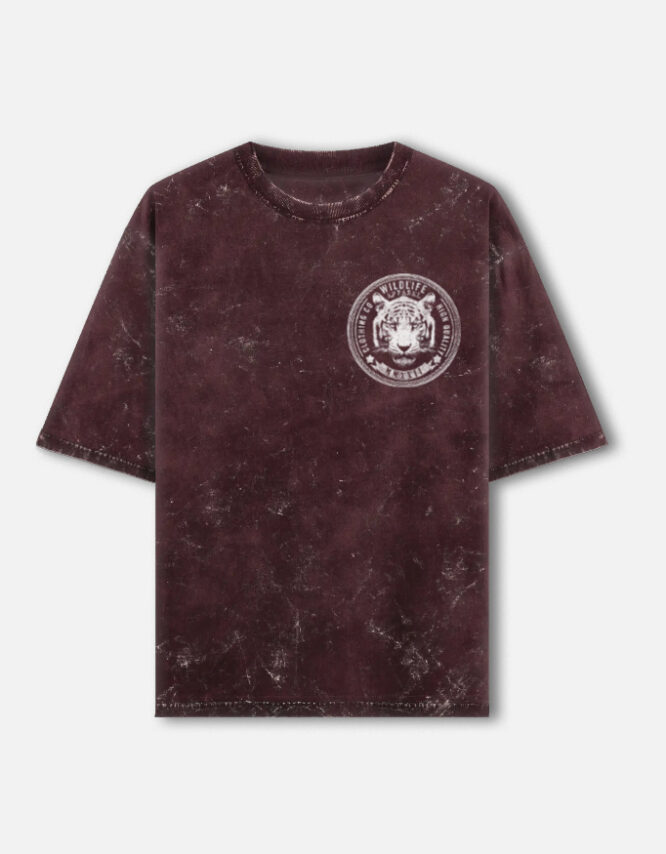 Wild Life- Acid Washed Oversized Tee - Image 5