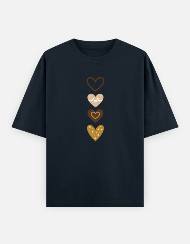 4 Hearts - Oversized Classic T-Shirt - Image 4