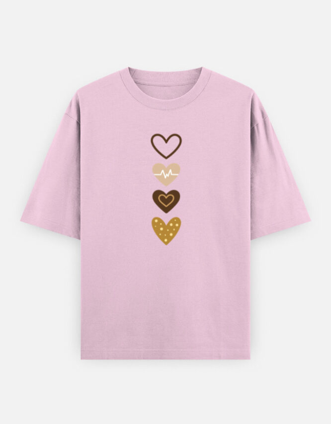4 Hearts - Oversized Classic T-Shirt - Image 8